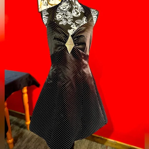 90's formal blondie nites dress by linda bernell La Divine CC4021 Fitted Hot Set Stone Mermaid Gown with Pleats – Mia Bella  Couture main image 0
